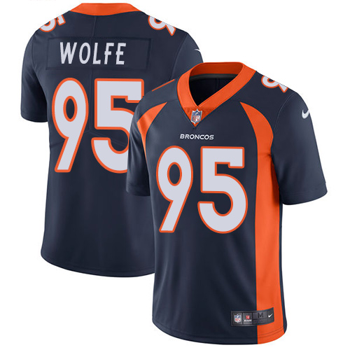 Nike Broncos #95 Derek Wolfe Blue Alternate Youth Stitched NFL Vapor Untouchable Limited Jersey - Click Image to Close